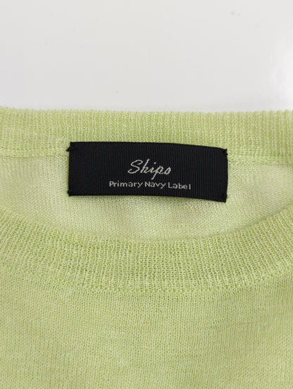 SHIPS Primary Navy Label:リネン/ナイロン ドルマン プルオーバー