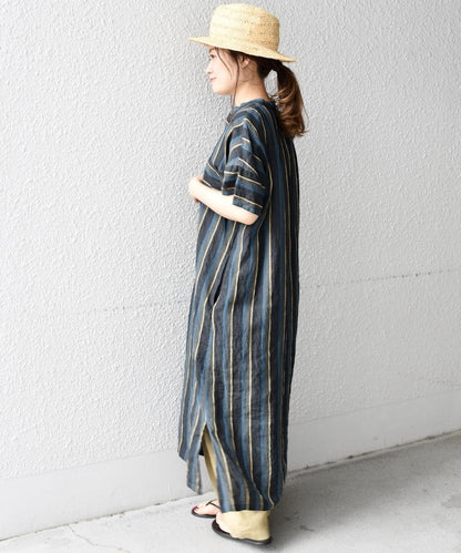 liflattie ships:マルチストライププルオーバーワンピース