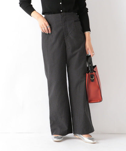 SHIPS any: ジャカード ドット ワイドパンツ