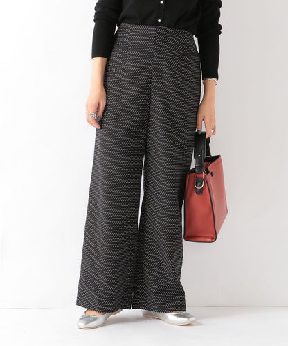 SHIPS any: ジャカード ドット ワイドパンツ