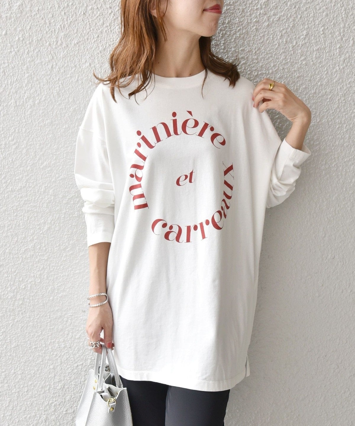 SHIPS any:〈ウォッシャブル〉COMFY ロゴ ロングスリーブ TEE