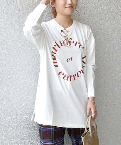 SHIPS any:〈ウォッシャブル〉COMFY ロゴ ロングスリーブ TEE