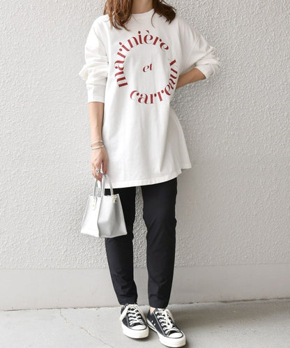 SHIPS any:〈ウォッシャブル〉COMFY ロゴ ロングスリーブ TEE