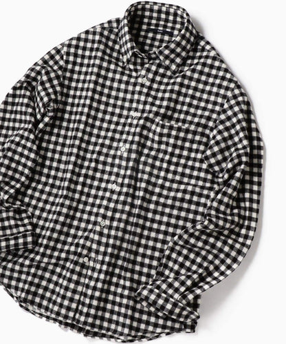 SHIPS: フェザー ギンガムチェック ボタンダウン ネルシャツ 19FW