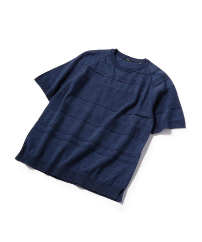 SHIPS: ランダム ボーダー ニット Tシャツ