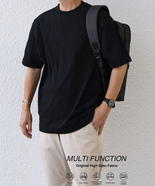 SHIPS any: 〈接触冷感・遮熱・UVカット機能等〉サマーファンクション ポケット Tシャツ 25SS