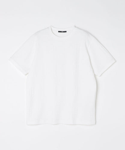 SHIPS: リンクス ジャカード ブロック クルーネック Tシャツ