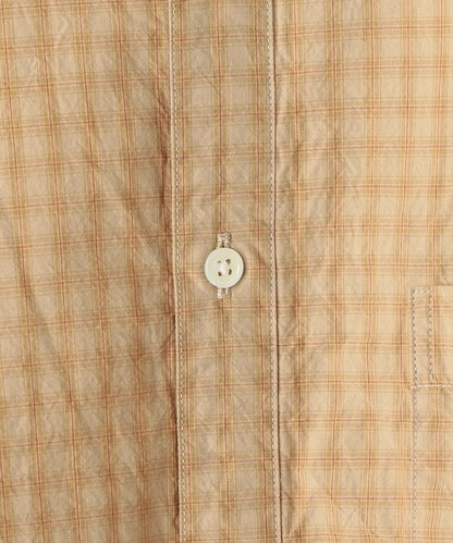 SHIPS: japan quality ポプリン ワッシャー加工 バンドカラーシャツ