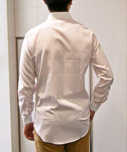 SHIPS: イージーアイロン ドビー 無地 ワイドカラー クレリック シャツ