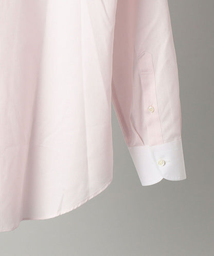 SHIPS: イージーアイロン ドビー 無地 ワイドカラー クレリック シャツ