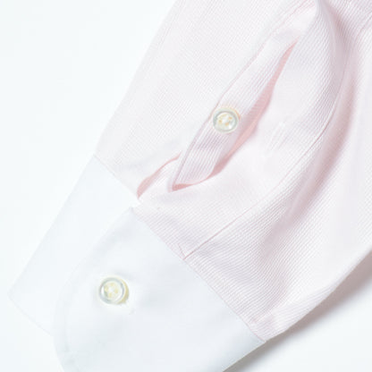 SHIPS: イージーアイロン ドビー 無地 ワイドカラー クレリック シャツ