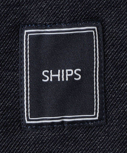 SHIPS:ジャージ 先染メランジインレーカルゼ ジャケット