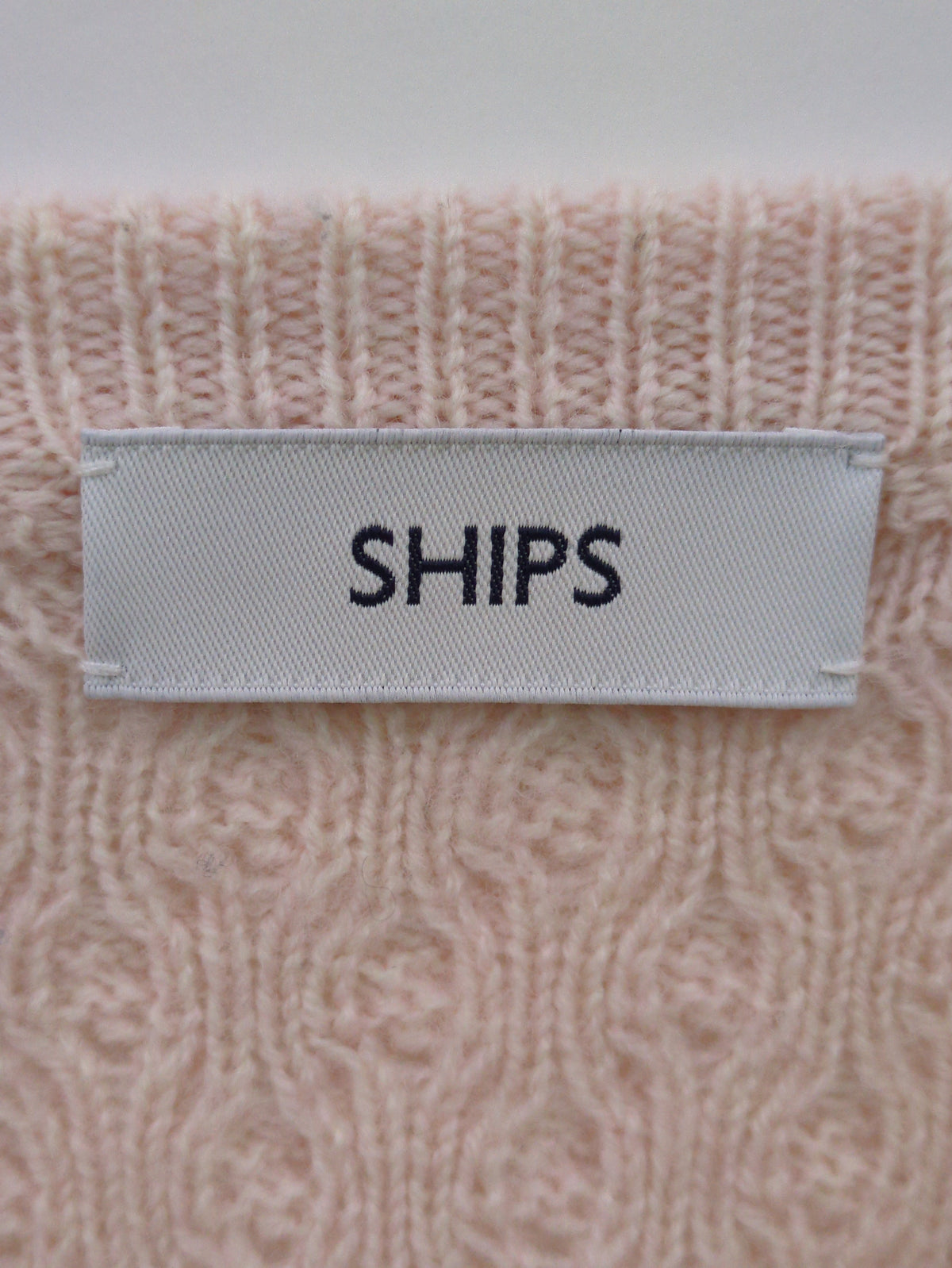 SHIPS: 9ゲージ ランダム/アラン クルーネック ニット