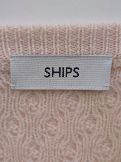SHIPS: 9ゲージ ランダム/アラン クルーネック ニット