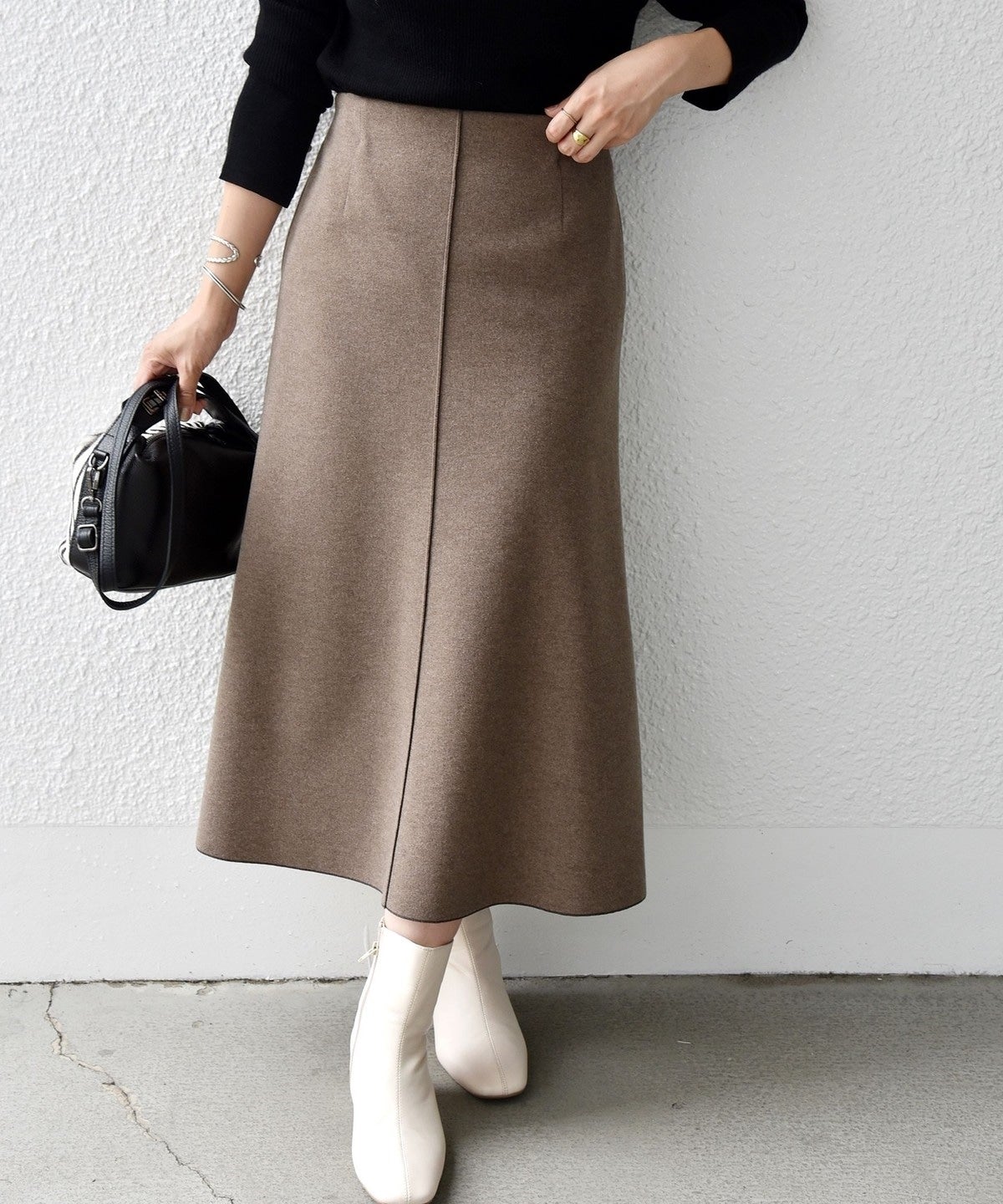 SHIPS any:〈ウォッシャブル〉ニードルパンチ シーム マーメイド スカート