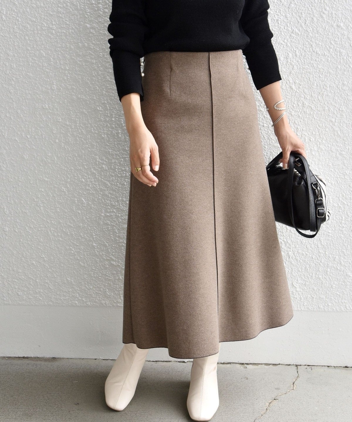 SHIPS any:〈ウォッシャブル〉ニードルパンチ シーム マーメイド スカート