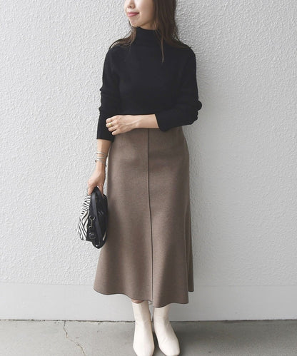 SHIPS any:〈ウォッシャブル〉ニードルパンチ シーム マーメイド スカート