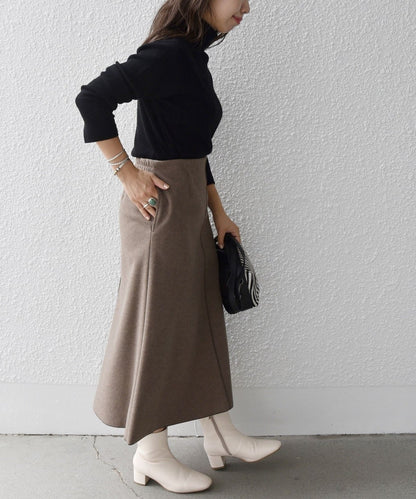 SHIPS any:〈ウォッシャブル〉ニードルパンチ シーム マーメイド スカート