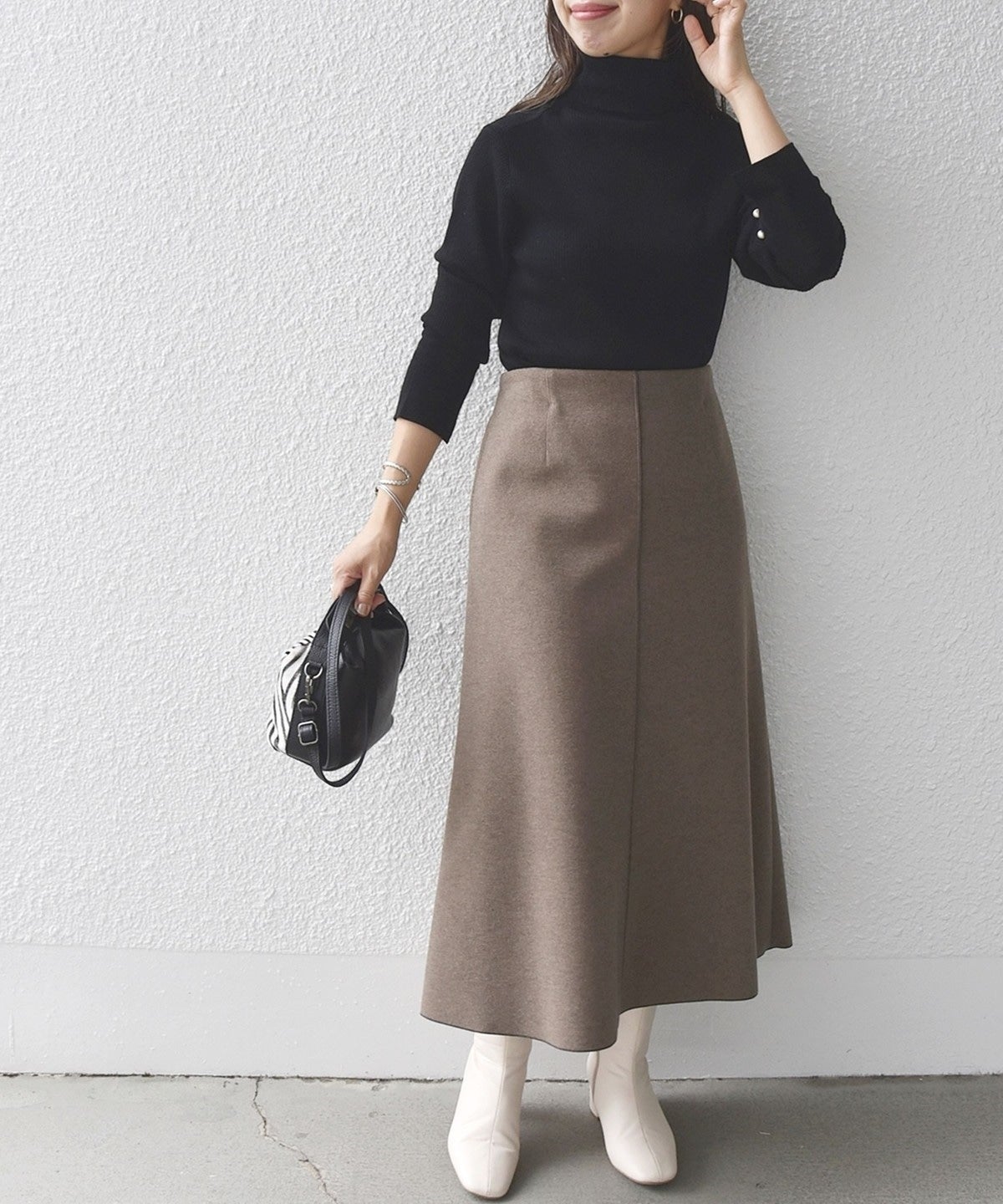 SHIPS any:〈ウォッシャブル〉ニードルパンチ シーム マーメイド スカート