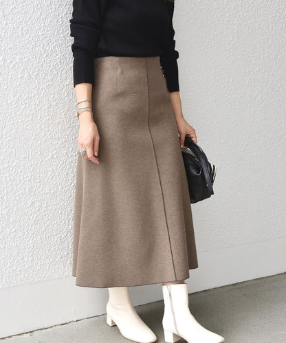 SHIPS any:〈ウォッシャブル〉ニードルパンチ シーム マーメイド スカート