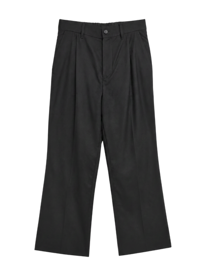 SHIPS Primary Navy Label:トロピカルウールストレートパンツ