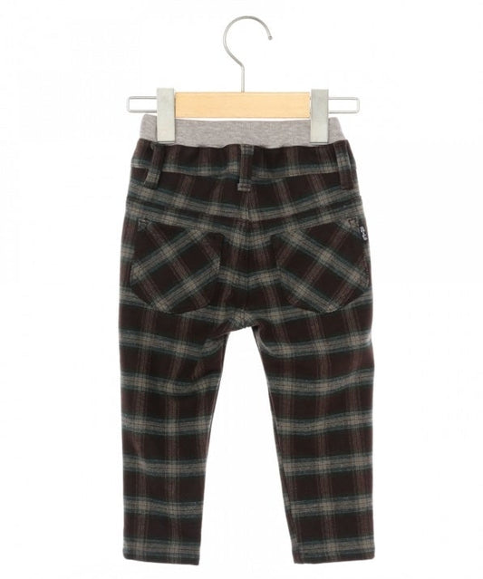 SHIPS KIDS:ダブルウエスト チェック ストレッチ パンツ 1 (80〜90cm)