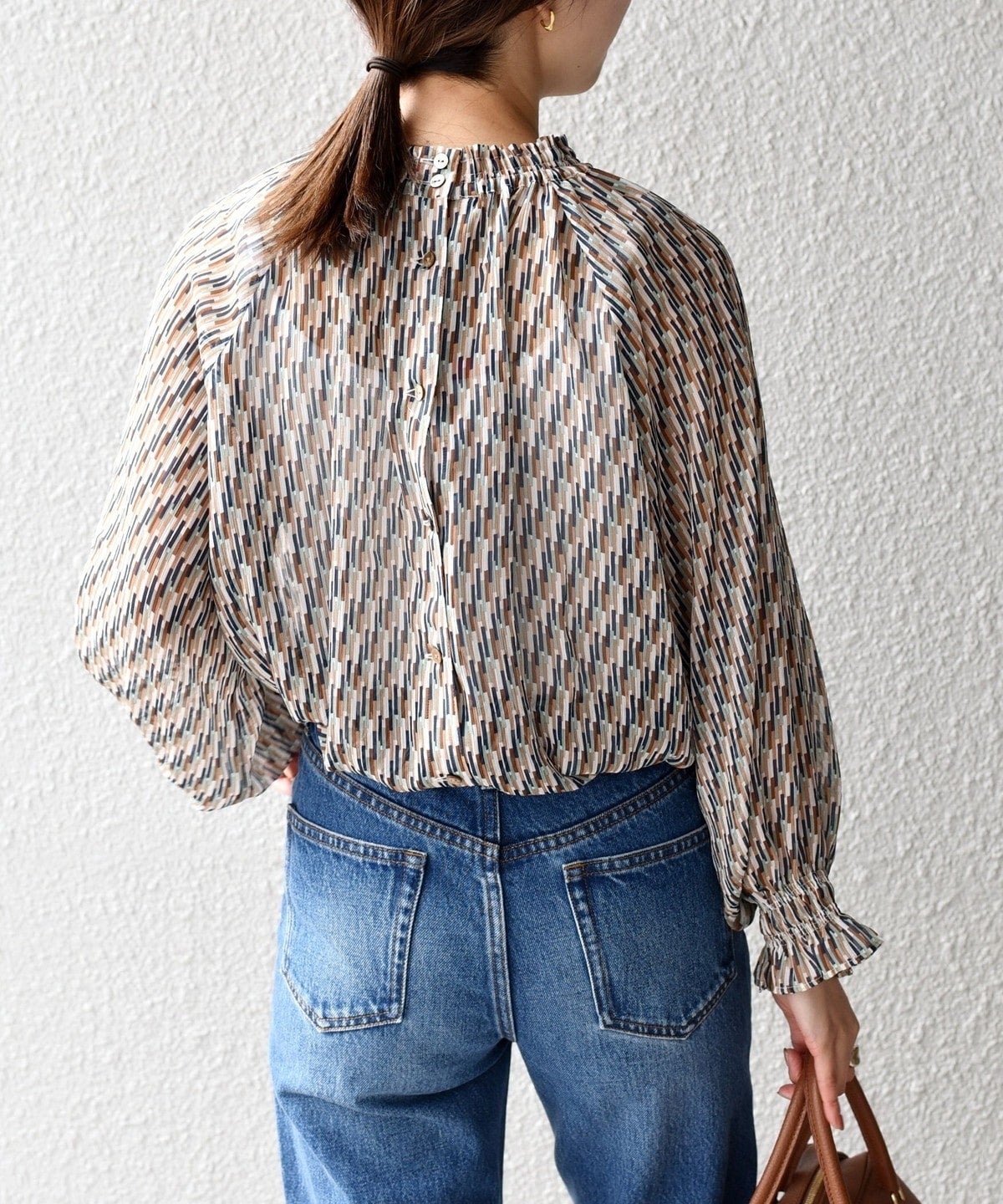 〈手洗い可能〉SPRINTEX ギャザーブラウス