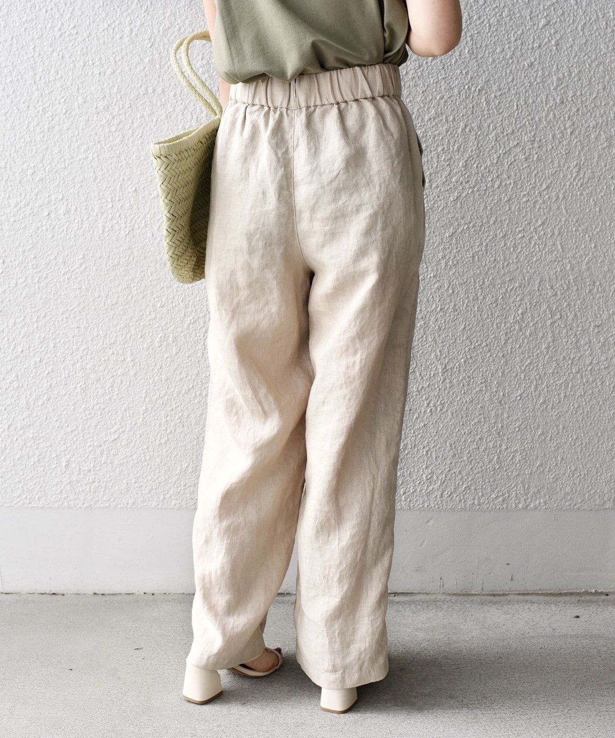 【WEB限定】〈手洗い可能〉リネンキャンバスポケットパンツ