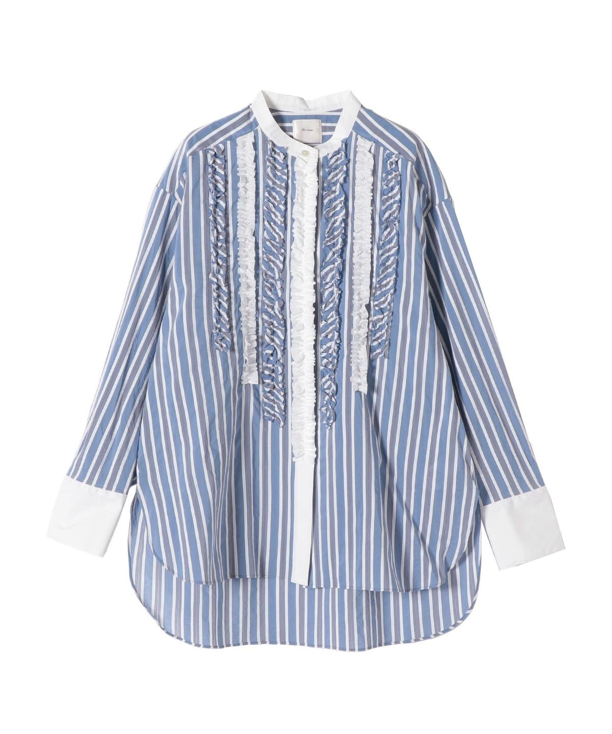 0 x ones:ストライプフリルブラウス