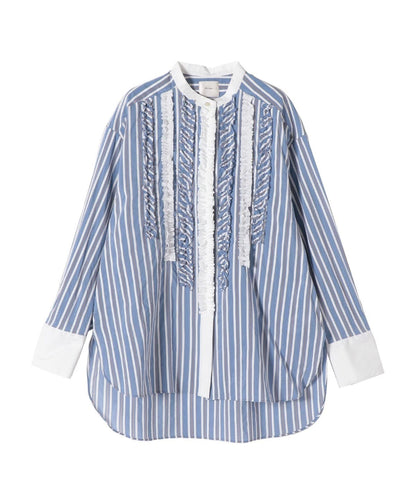 0 x ones:ストライプフリルブラウス