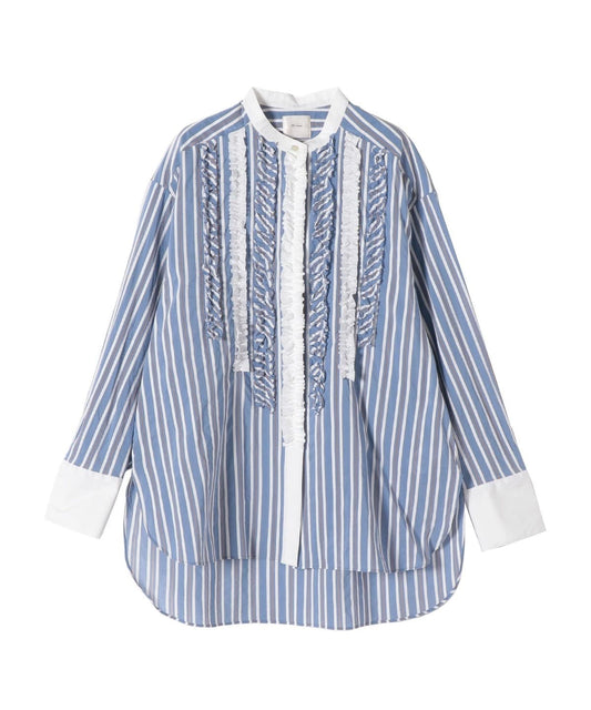 0 x ones:ストライプフリルブラウス