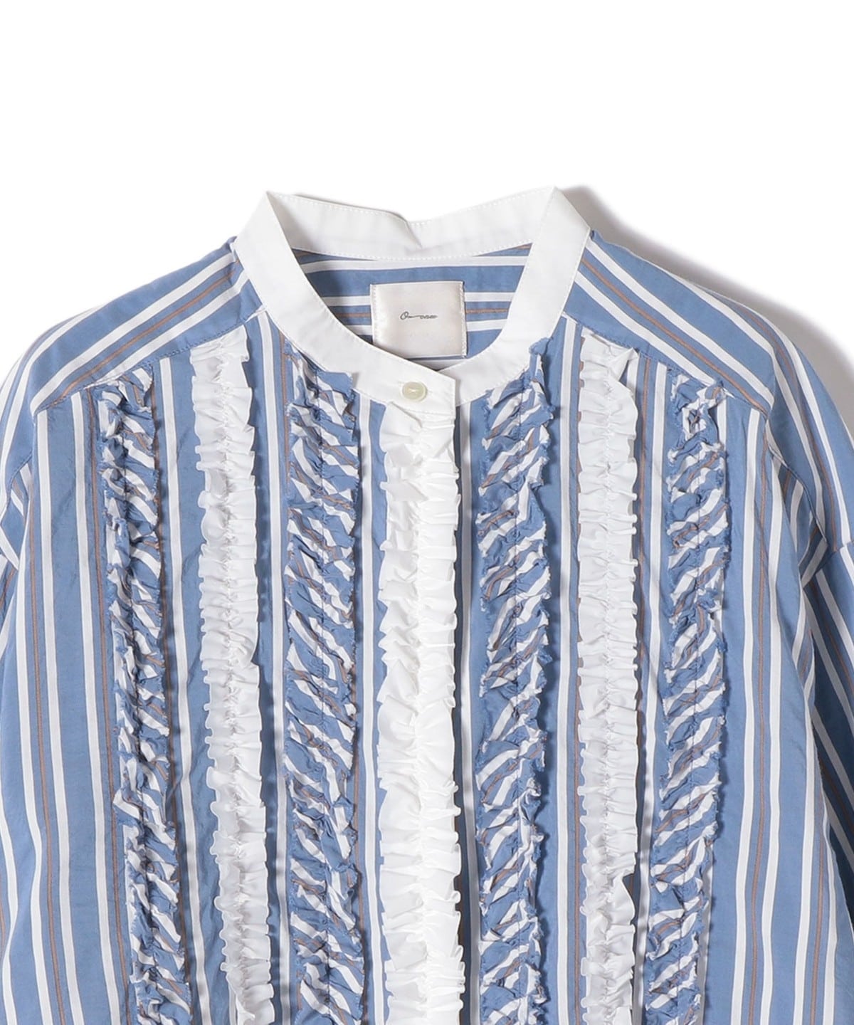 0 x ones:ストライプフリルブラウス