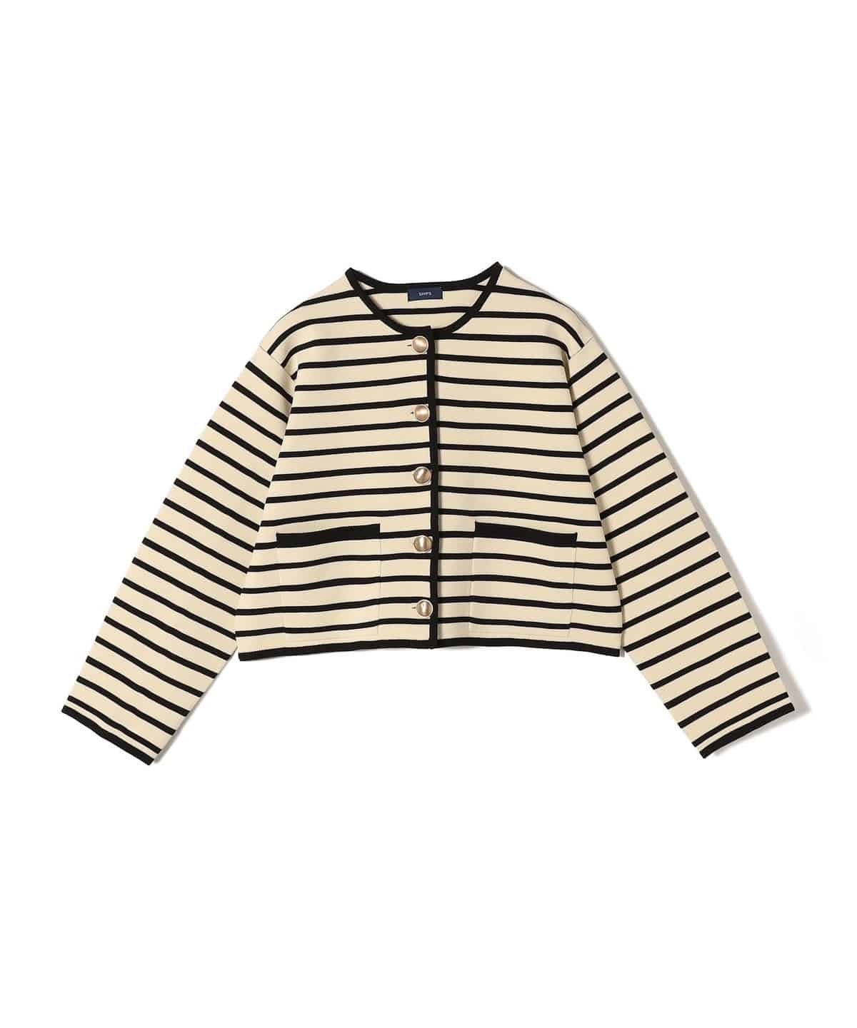 〈手洗い可能〉 ミラノリブ ゴールド ボタン ニット ジャケット 24SS