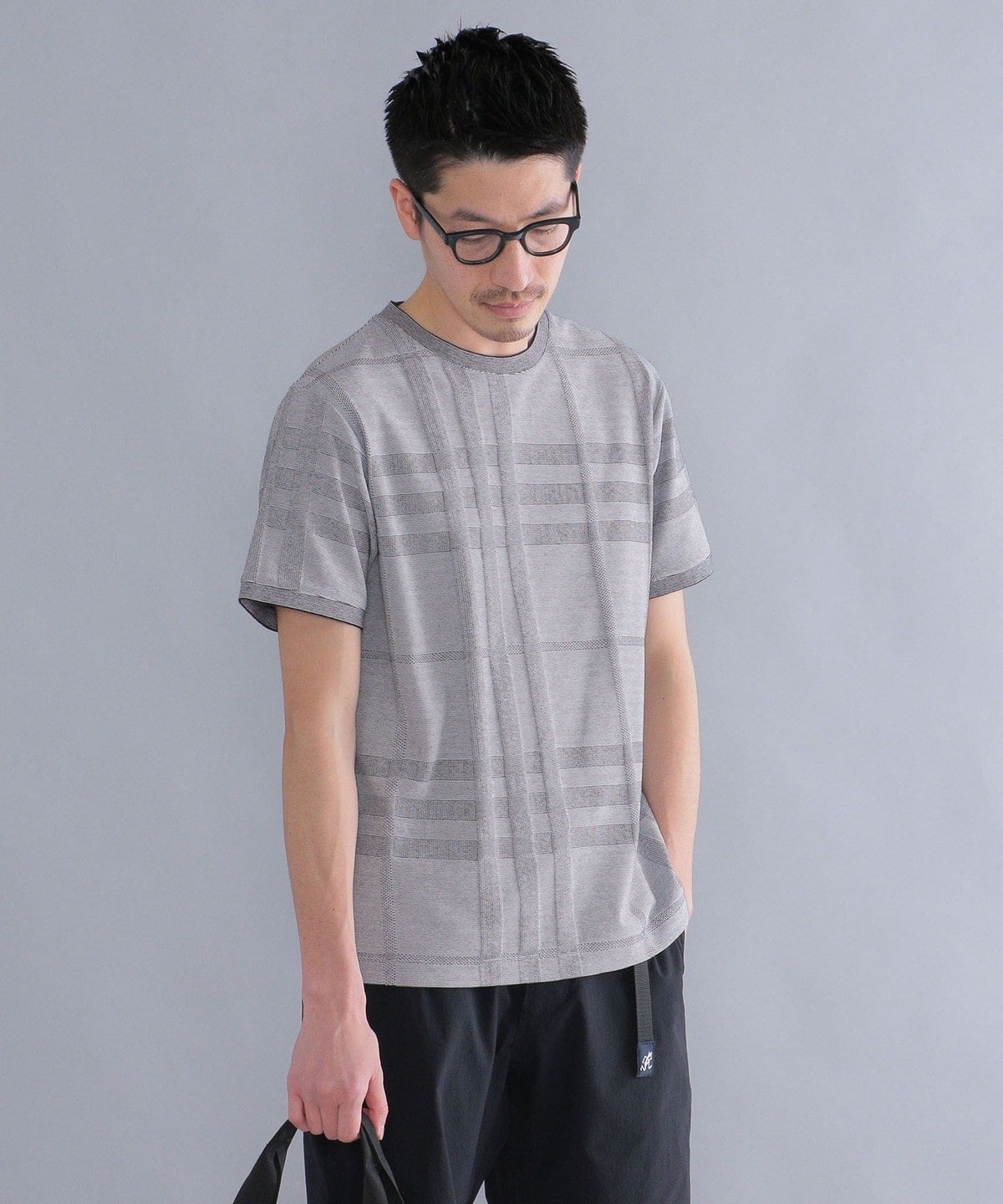 SHIPS: リンクス ジャガード ビッグ チェック Tシャツ