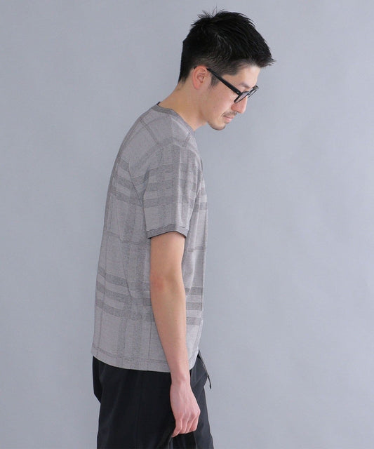 SHIPS: リンクス ジャガード ビッグ チェック Tシャツ