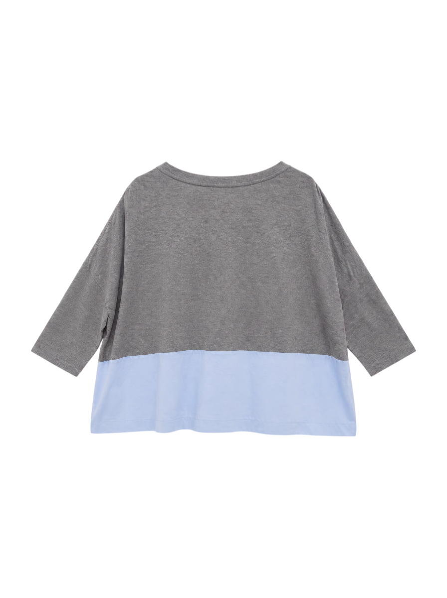 JARSEY×CHIFFON TOPS