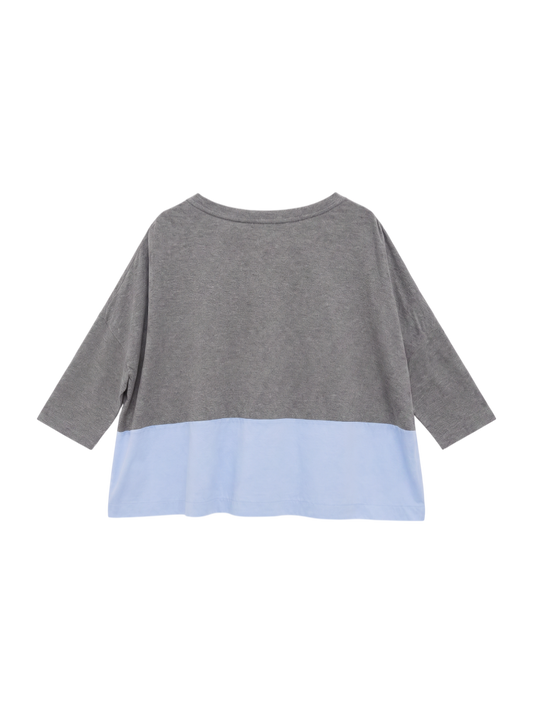 JARSEY×CHIFFON TOPS