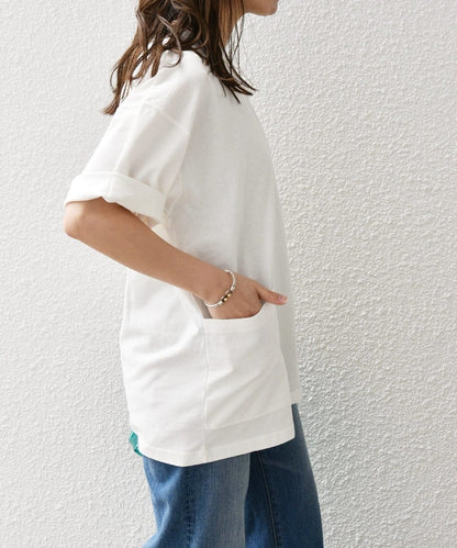 SHIPS any: "COTTON USA" 6oz オーバーサイズ キャンプポケット Tシャツ