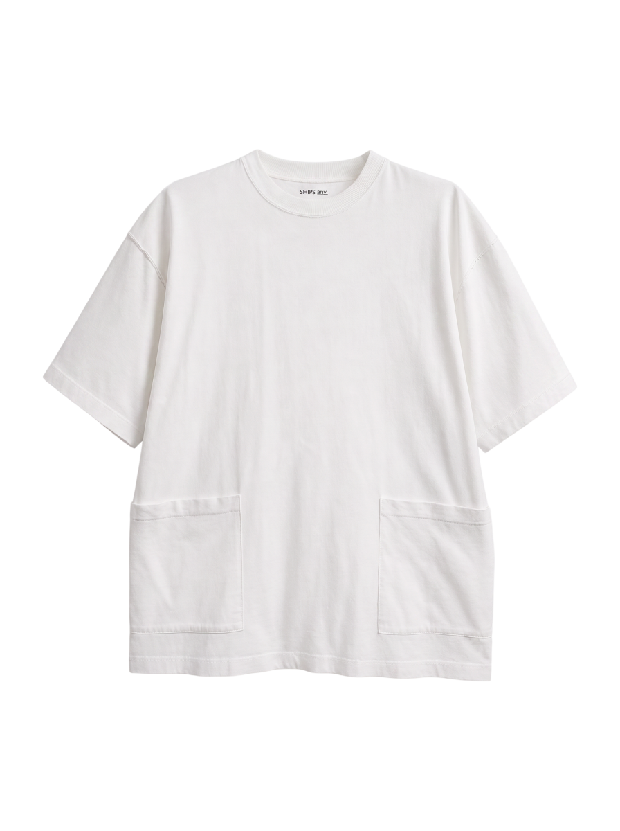 SHIPS any: "COTTON USA" 6oz オーバーサイズ キャンプポケット Tシャツ