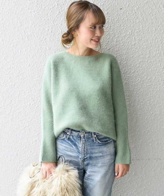 HAMILTONアンゴラボートネックプルオーバー