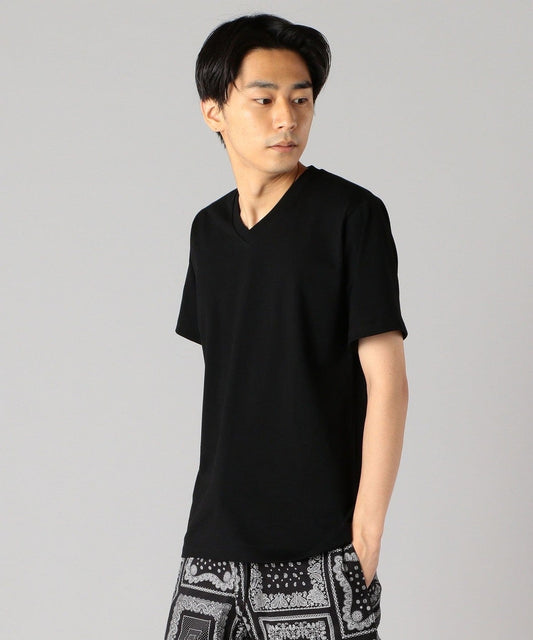SHIPS: 抗菌・防臭 NANO-FINE（R） コットン Vネック Tシャツ