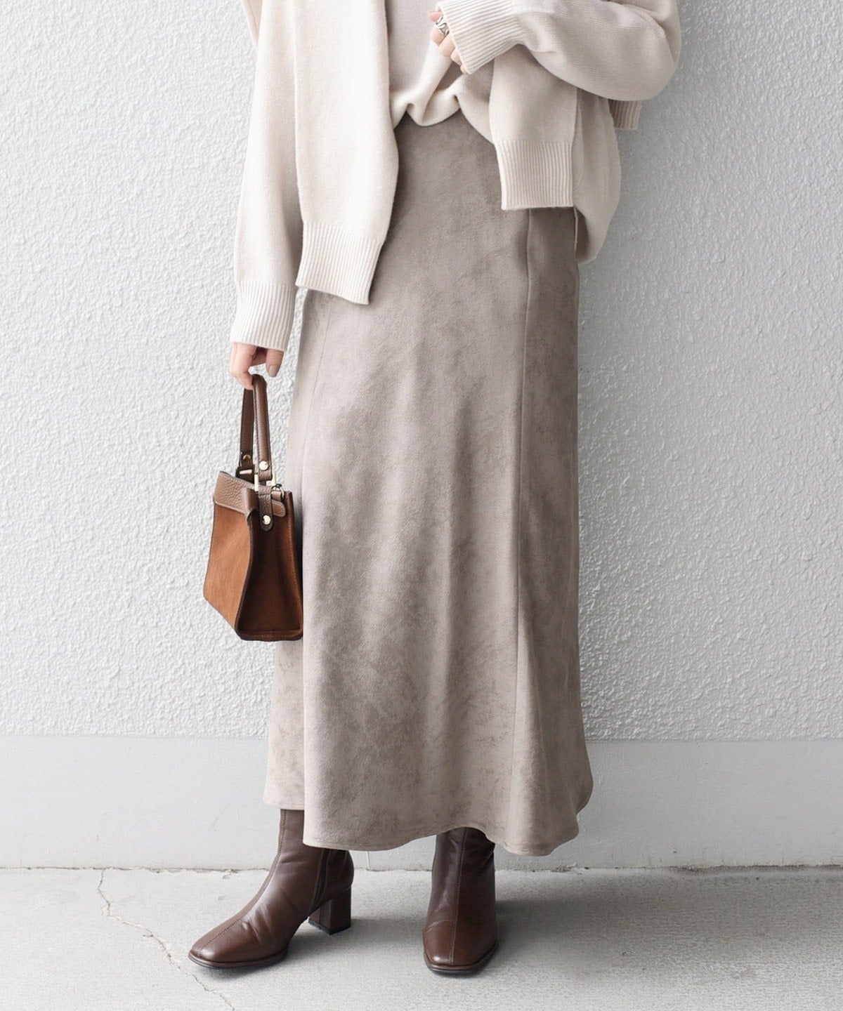 〈手洗い可能〉フェイクスエードスカート