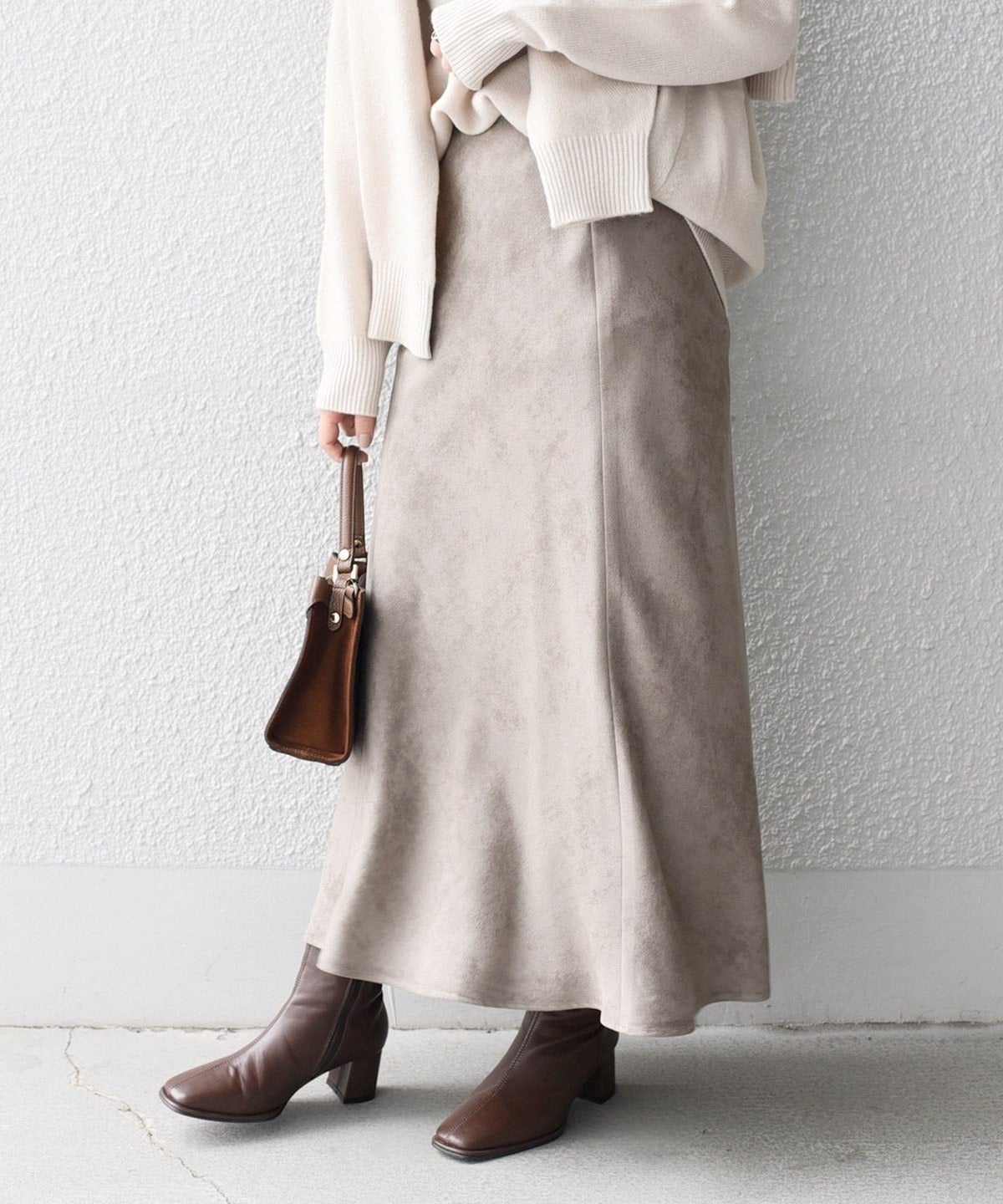 〈手洗い可能〉フェイクスエードスカート