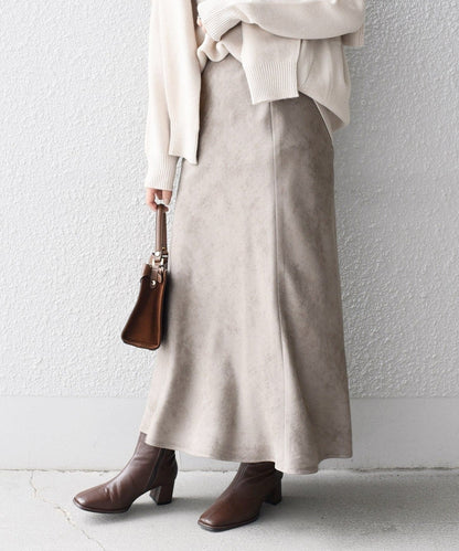 〈手洗い可能〉フェイクスエードスカート