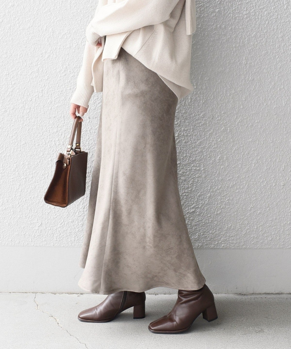 〈手洗い可能〉フェイクスエードスカート