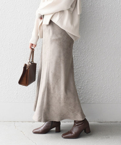 〈手洗い可能〉フェイクスエードスカート