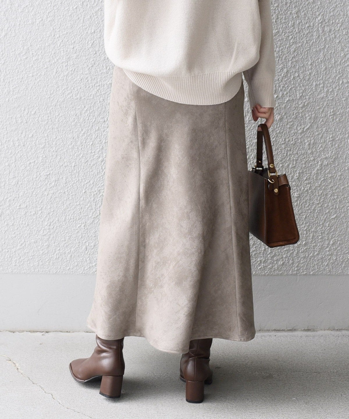 〈手洗い可能〉フェイクスエードスカート