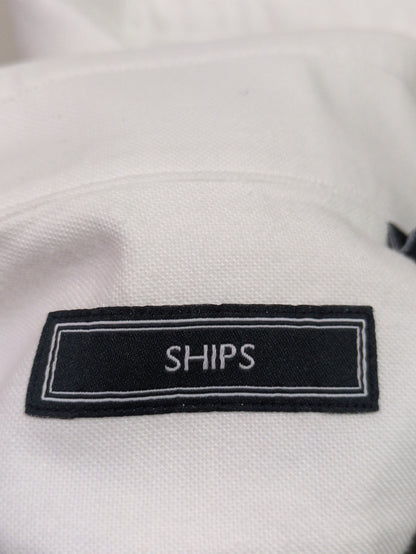 SHIPS:  オクスフォード 無地 タブカラー シャツ