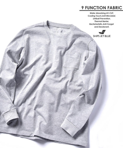 SHIPS JET BLUE: 9FUNCTION【接触冷感・抗菌防臭etc】ロングスリーブTシャツ