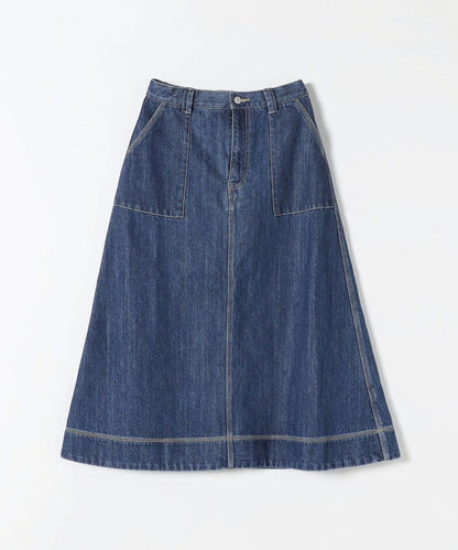 SHIPS any:〈ウォッシャブル〉カーゴ ミディ デニム スカート［SHIPS any DENIM］